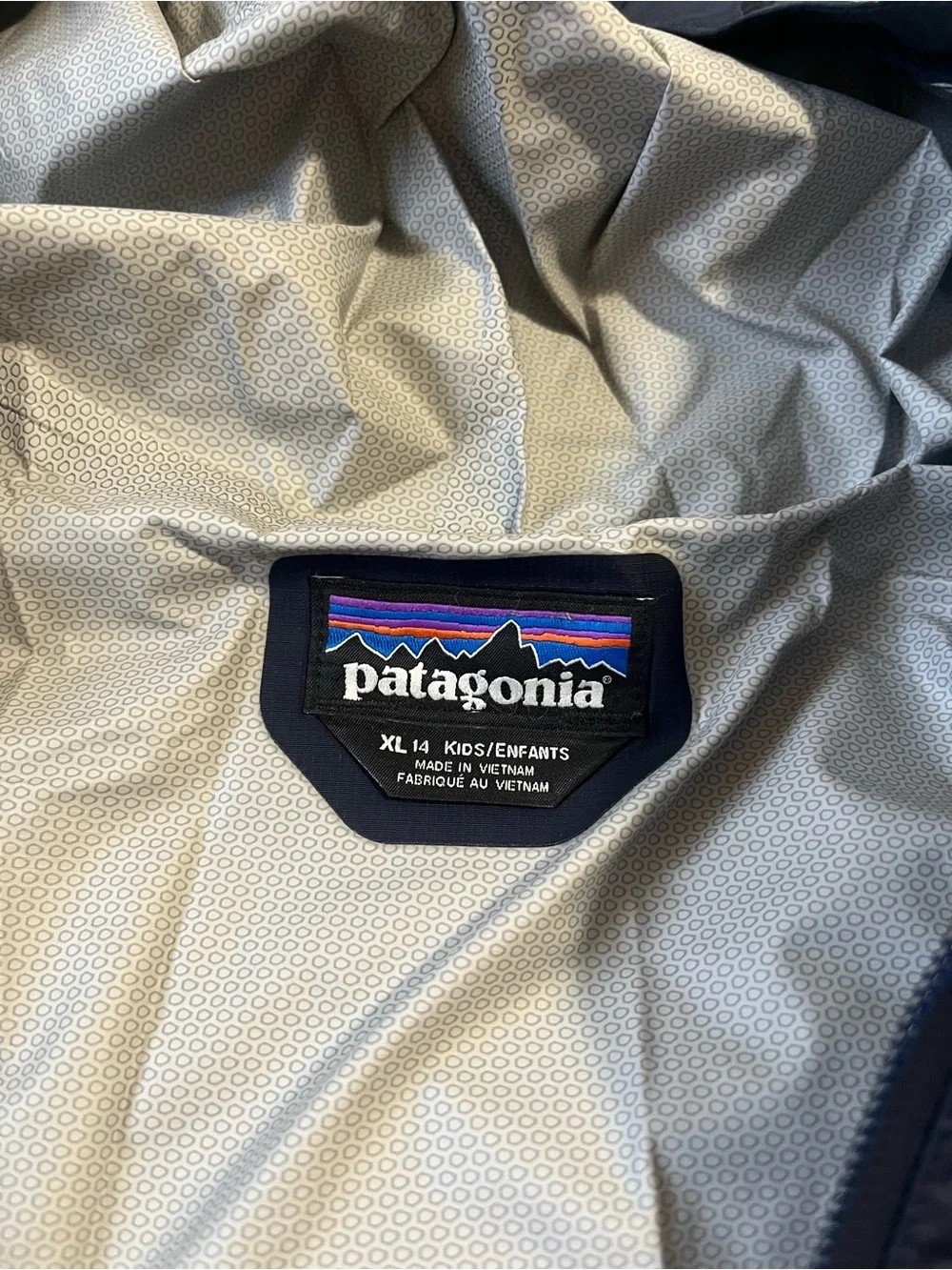 Patagonia Thorrentshell Breathable H2no Navy Hooded Rain Jacket Size 14